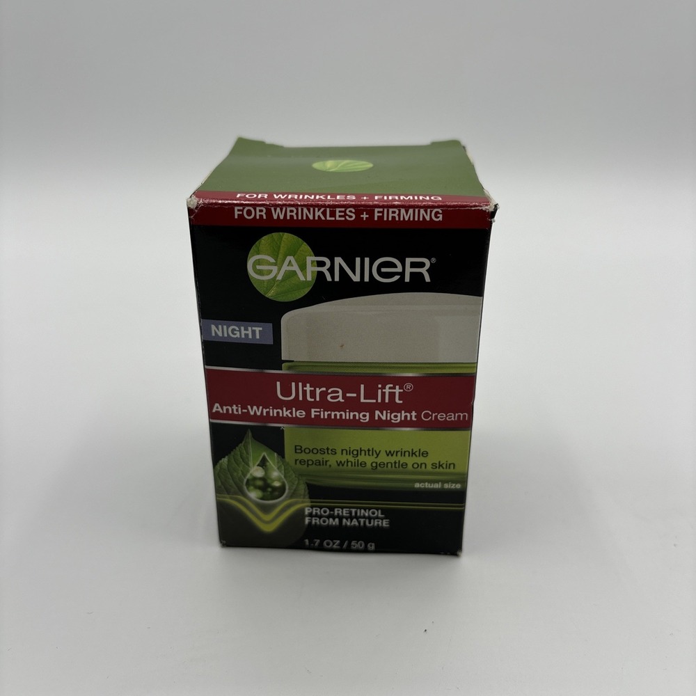 Garnier Ultra Lift Anti-Wrinkle Firming Night Cream 1.7 oz 50 g New Open Box